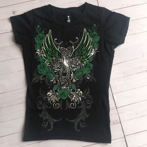 Black tattoo style t-shirt